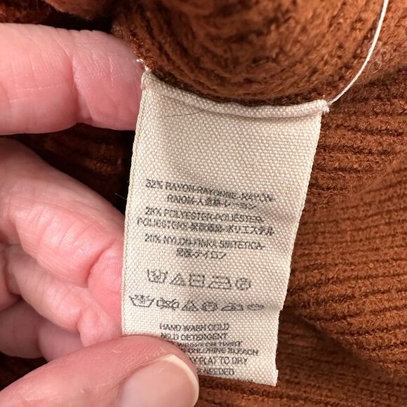 Free People Softly Structured Chestnut Turtleneck Tunic Sweater - Picture 11 of 13